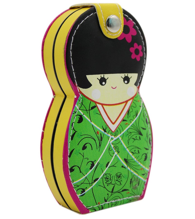 Aibearty Adorable Russian Doll Pattern Stainless Nail Clippers Set of 6Pcs, Professional Grooming Kit, Nail Tools with Luxurious Travel Case - Image 2