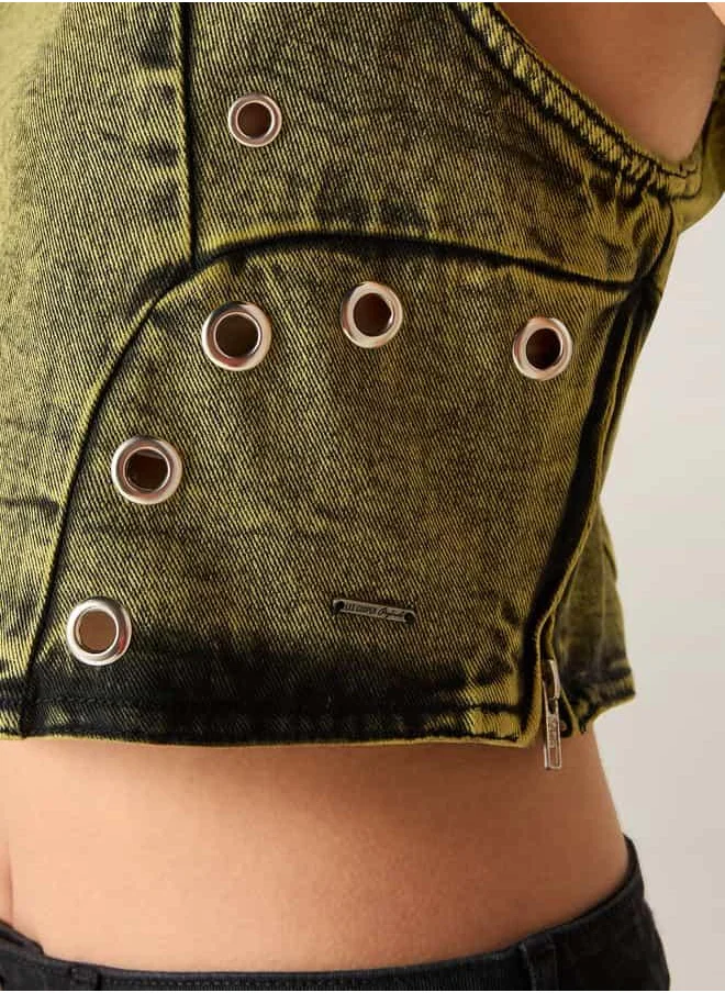 Lee Cooper Lee Cooper Rivet Detail Sleeveless Top