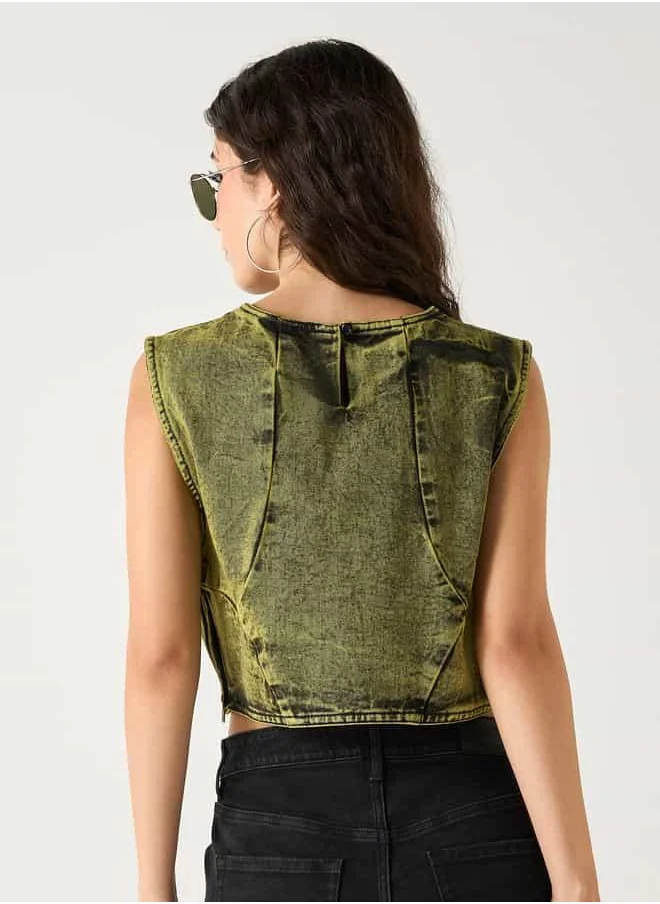 Lee Cooper Lee Cooper Rivet Detail Sleeveless Top