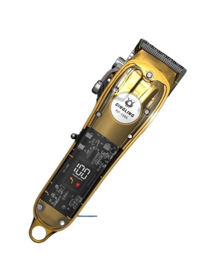 DINGLING Premium Cord & Cordless Clipper by Dingling – RF-1985 Model with Powerful Motor, LED Display & 2-Meter USB Charging Cable for Salon-Grade Trimming - Image 1
