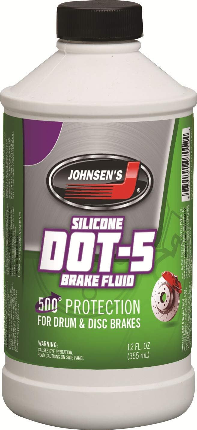 Johnsen's 7012-6 Silicone DOT-5 Brake Fluid - 12 oz. for Drum & Disc Brakes