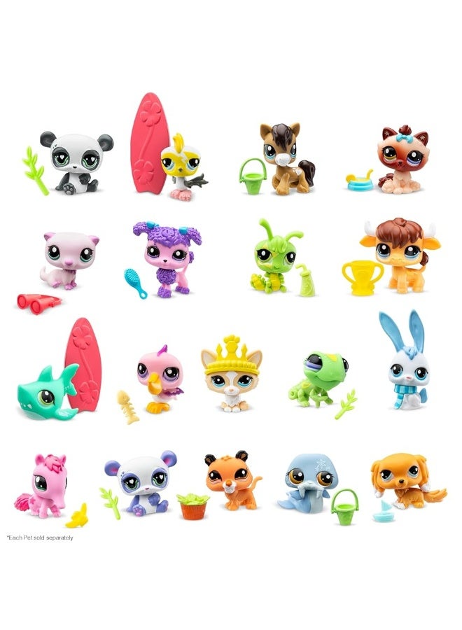 Littlest Pet Shop, 18 Pets Collector Set, Pet Surprise Display - Gen 7, Pets #1 - #18, Authentic LPS Bobble Head Figure, Collectible Imagination Toy Animal, Kidults, Girls, Boys, Kids, Tweens Ages 4+ - Image 1
