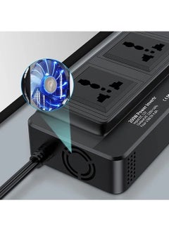 EzzySo 200w Car Power Inverter Dc 12v to 220v Ac Car Inverter for Plug Outlet for Vehicles,Car Converter with 2-Pin Sockets & 4-USB Ports  - Image 3