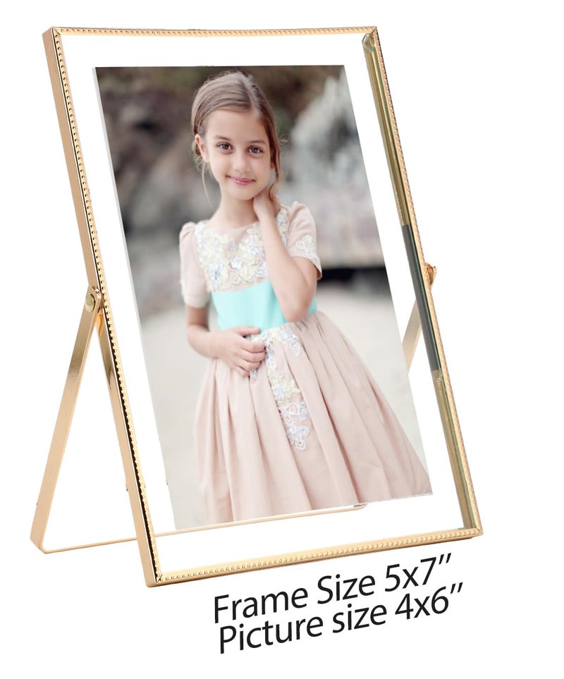GorYeeFine Gold 5x7 '' مجموعة إطار عائم من 2 لأحجام الصور (3.5 x5 '' 4x 6 '' حتى 5x7 ') - Image 4