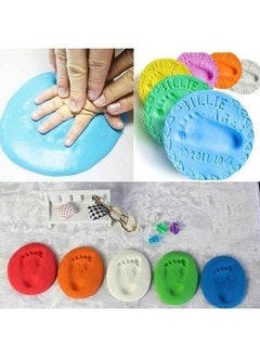 Thoraya DIY Baby Care Hand Foot Inkpad Handprint Footprint Fingerprint 7 Color Soft Clay Fluffy Foam Supplies Antistress Kids Toys for Children  - Image 3