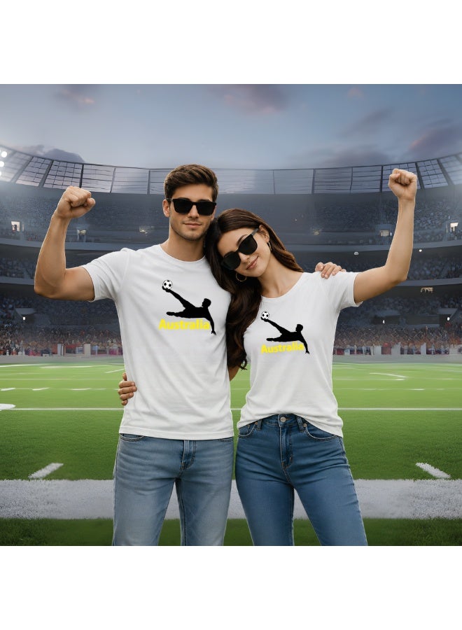 PRINTSHOP4ME Australia Football Team World Fans printed T shirts Supporting The Team Football Team Jersey T shirts For Men | Women | Kids to win the cup - Image 2