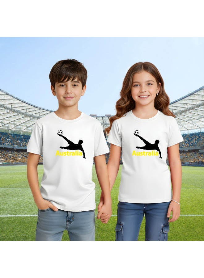 PRINTSHOP4ME Australia Football Team World Fans printed T shirts Supporting The Team Football Team Jersey T shirts For Men | Women | Kids to win the cup - Image 4