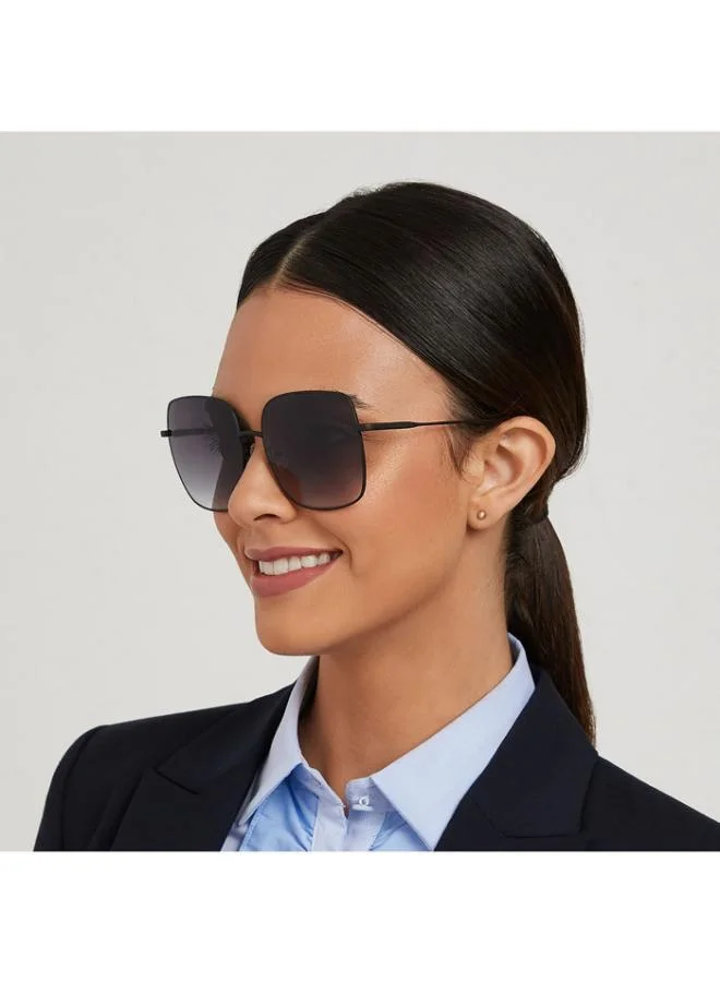 30Sundays SQUARE ONE Women Black Sunglasses - Frame Material: Metal - Lens Color: Black- Frame Color: Black - Full Rim