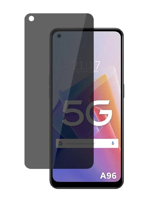 Tempered Glass Screen Protector Anti-Spy Privacy Designed For OPPO A96 5G Full Screen Coverage And Bubble Free