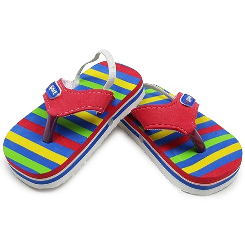 Neska Moda 12 To 18 Months Baby Boys & Girls EVA Chu Chu Sound Slippers cum Flip Flop (Red,Blue)-BT2058 - Image 2