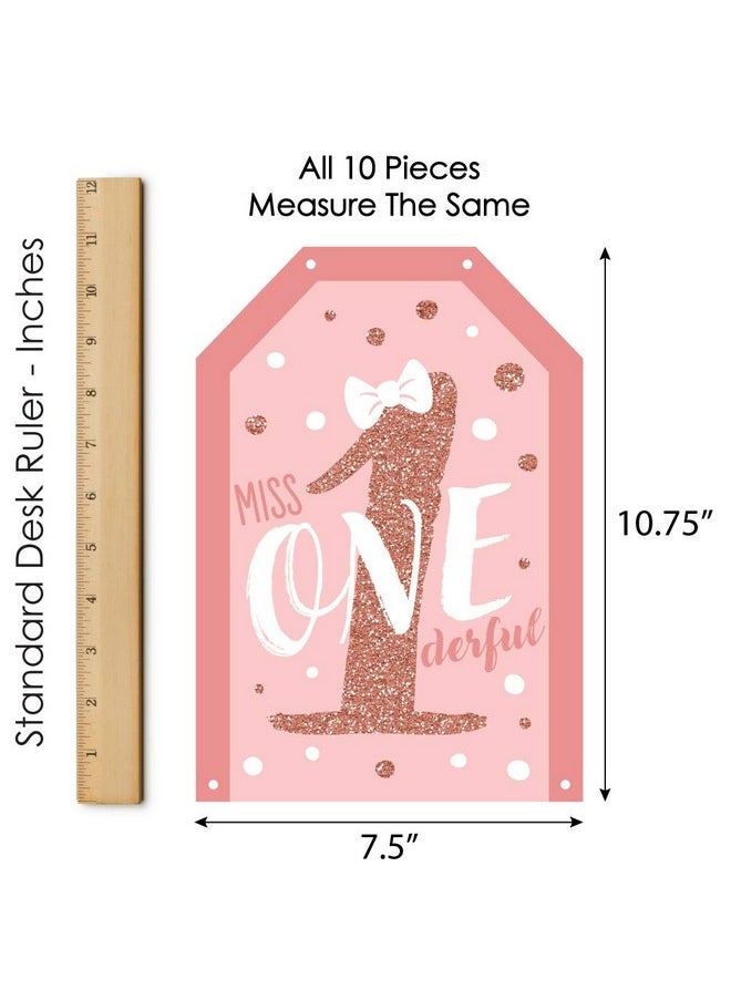 Big Dot of Happiness Big Dot of Happiness 1st Birthday Little Miss Onederful - Hanging Vertical Paper Door Banners - Girl First Birthday Party Wall Decoration Kit - Indoor Door Decor  - Image 5