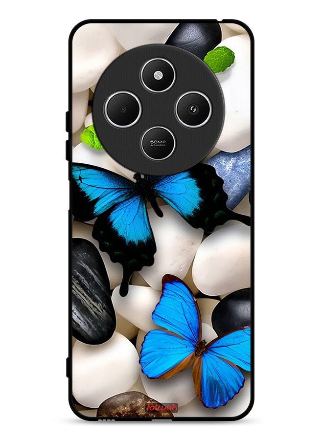 Tolwak Xiaomi Redmi 14C 4G Protective Case Cover Butterflies On Stones  - Image 1