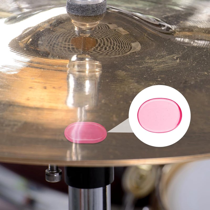 Fiada 30 Pieces Drum Dampeners Gels Silicone Gel Pads Soft Drum Dampeners for Cymbals Tone Control(Red) - Image 2