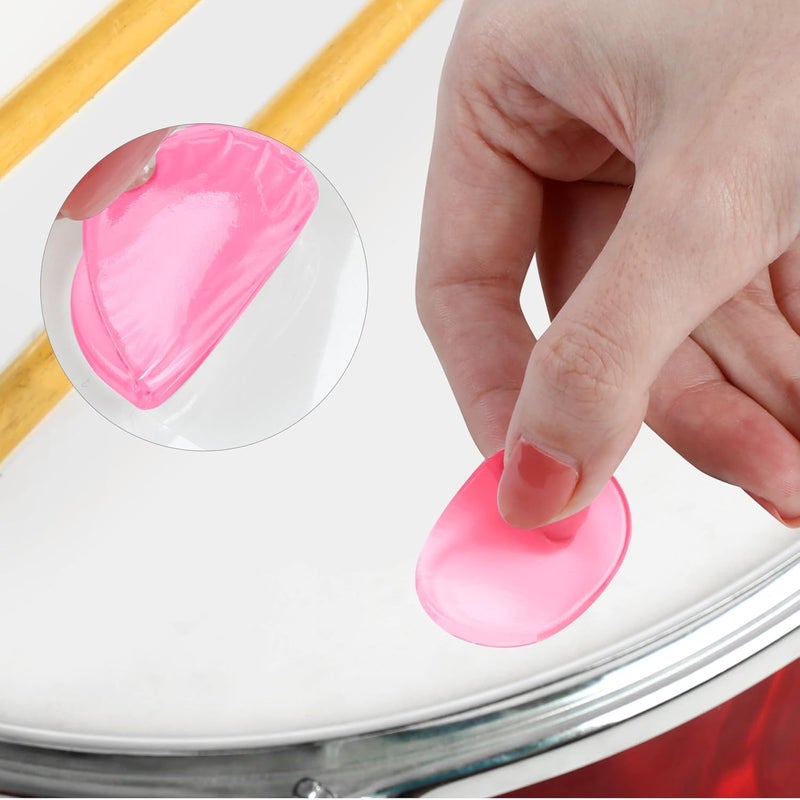 Fiada 30 Pieces Drum Dampeners Gels Silicone Gel Pads Soft Drum Dampeners for Cymbals Tone Control(Red) - Image 3
