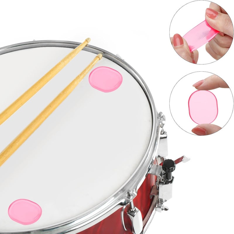 Fiada 30 Pieces Drum Dampeners Gels Silicone Gel Pads Soft Drum Dampeners for Cymbals Tone Control(Red) - Image 5