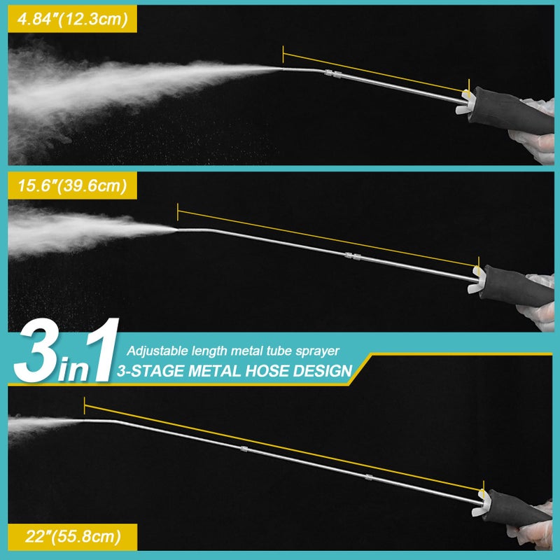 Sbestily Diatomaceous Earth Powder Duster, Extendable Long Tubes from 5'' to 22'', Garden and Indoor, Large Bulb Handheld Insect Treatment Spreader Applicator, Puffer, Spray Bottle - Image 3