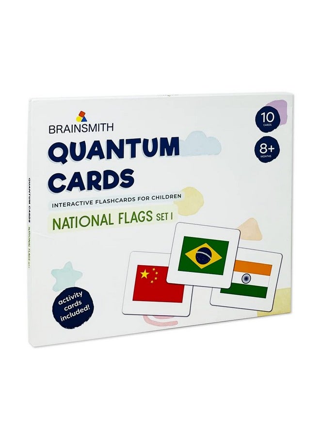 BRAINSMITH Quantum Flash Cards, National Flags - Educational Flashcard Set 1 For Toddlers And Kids (8 Months To 8 Years) For Brain Development  - Image 1