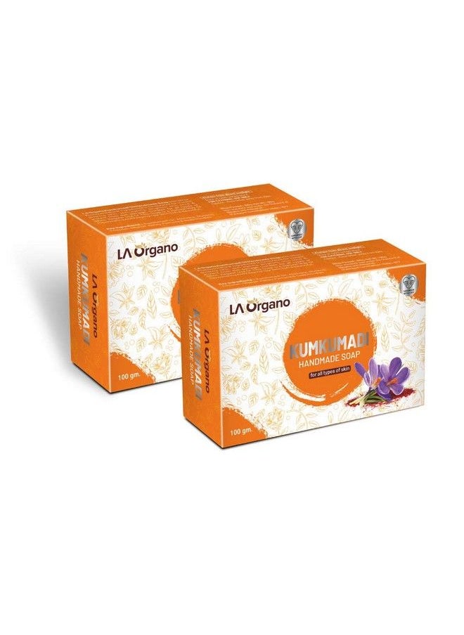 LA Organo - Kumkumadi Handmade Natural Bath Soap 100Gm(Pack Of 2) - Image 1