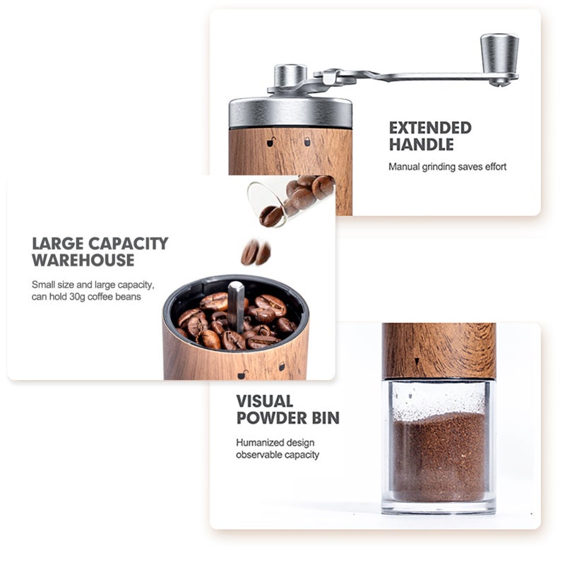 Manual Coffee Grinder Hand Coffee Mill with Ceramic Core Coffee Bean Grinder Coffee Bean Mill for Home and Outdoors - Image 4