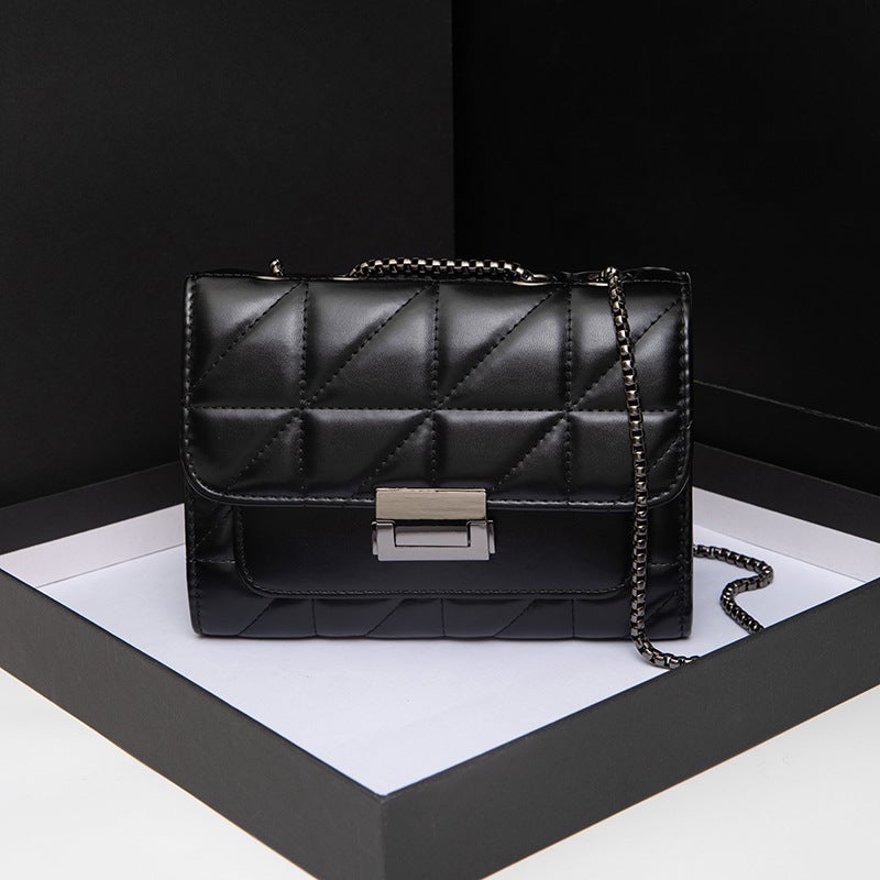 Guangzhou Factory Bag For Women New Fashion Trendy Rhombus Plaid Chanel Style Chain All-Match Shoulder Crossbody Small Square Bag - Image 3
