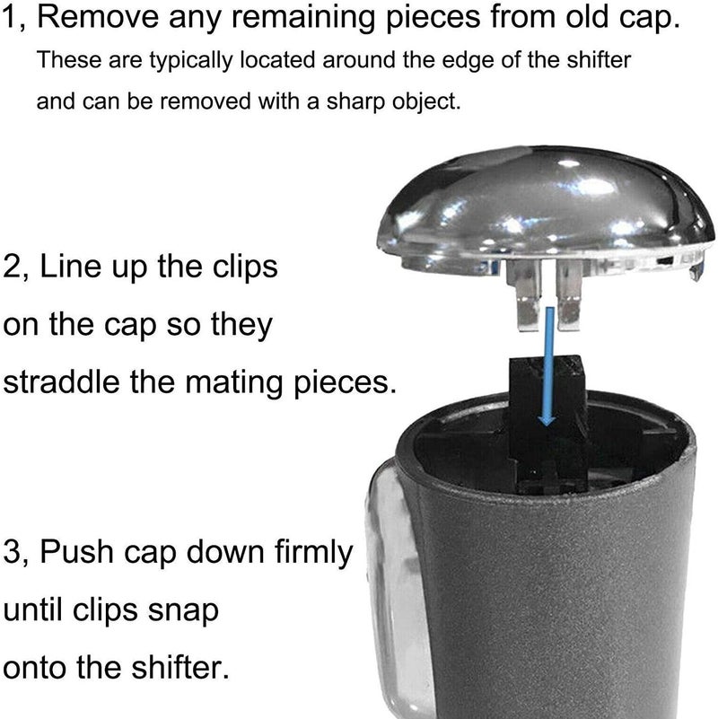 BASIKER F150 Shifter Knob Chrome Cap for 2004 2005 2006 Ford F-150 Patent Pending with Strong Clips Triple Chrome Plated Easy Installation Better Quality - Image 3