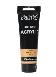 BRUSTRO Artists Acrylic Paint 120ml Gold - pzsku/Z324F50C0D105888CFABEZ/45/_/1740119014/403076db-d692-4b97-9b54-70ce57f5ab9b