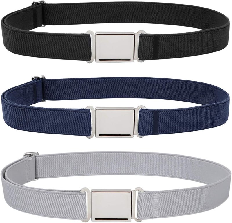 Jas. Good Kids Adjustable Magnetic Belt Boys Girls Elastic Belt with Easy Magnetic Buckle for Back to School Girls - Image 1