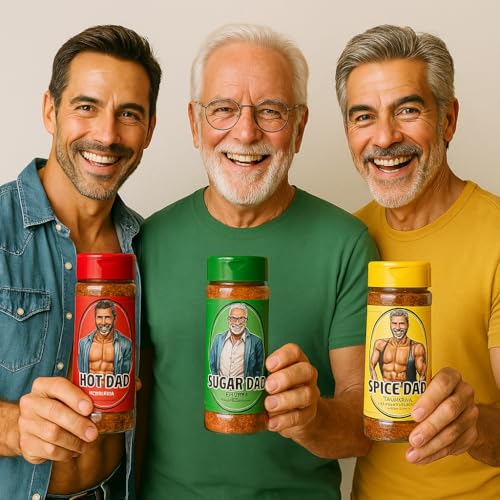 Kiri & Sons Daddy Spice Rub BBQ Gift Set Hot Dad Sugar Dady Smoky Dads Barbecue Seasoning Christmas Fathers Day Dads Gifts for Men Present Spicy Surprise for Him Men Grilling Enthusiast - Image 3