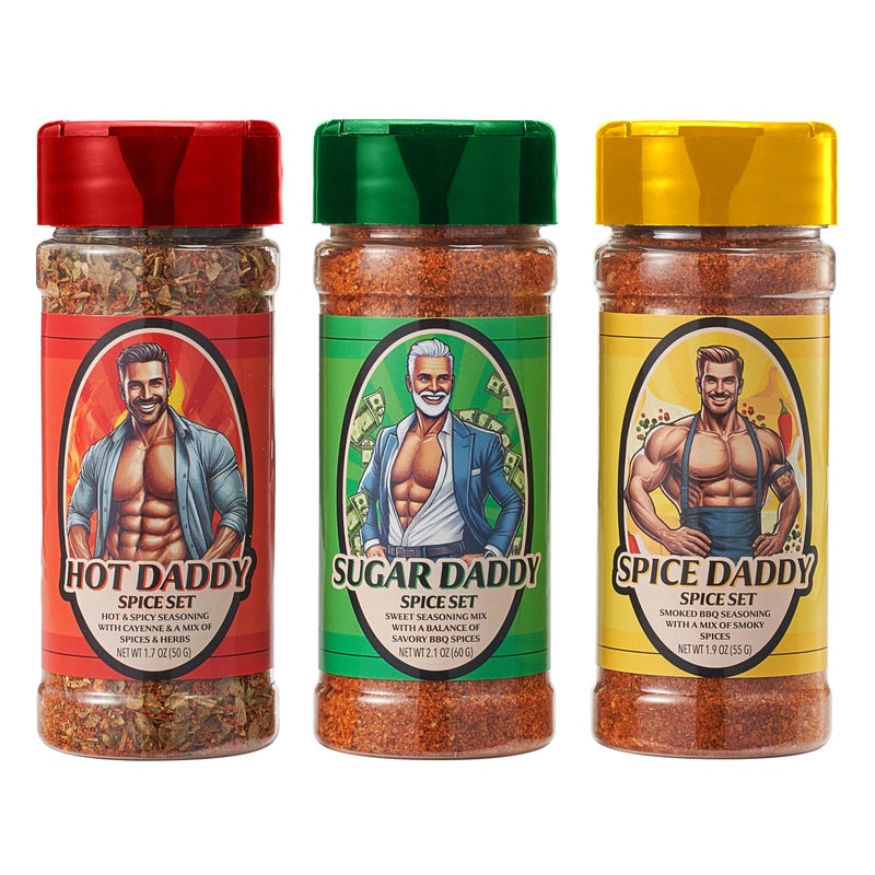 Kiri & Sons Daddy Spice Rub BBQ Gift Set Hot Dad Sugar Dady Smoky Dads Barbecue Seasoning Christmas Fathers Day Dads Gifts for Men Present Spicy Surprise for Him Men Grilling Enthusiast - Image 2