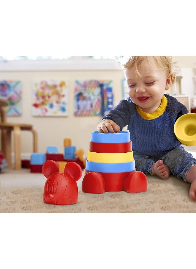 Green Toys - Green Toys Disney Baby Exclusive - Mickey Mouse Stacker, Red - Image 1