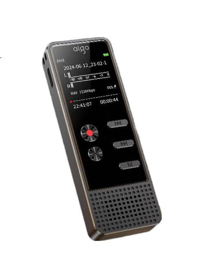Aigo R3377 32Gb Voice Recorder, One-Button Recording, Voice-Controlled, Professional Hd Long-Range Noise Reduction Recorder, For Study, Training, Meetings, Office Equipment, Business Black - Image 3