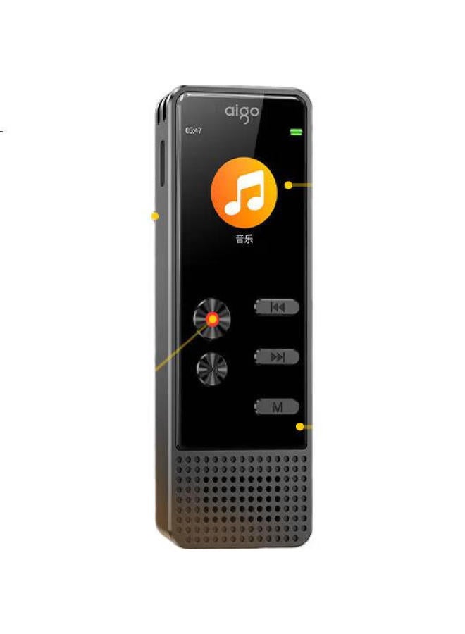 Aigo R3377 32Gb Voice Recorder, One-Button Recording, Voice-Controlled, Professional Hd Long-Range Noise Reduction Recorder, For Study, Training, Meetings, Office Equipment, Business Black - Image 1