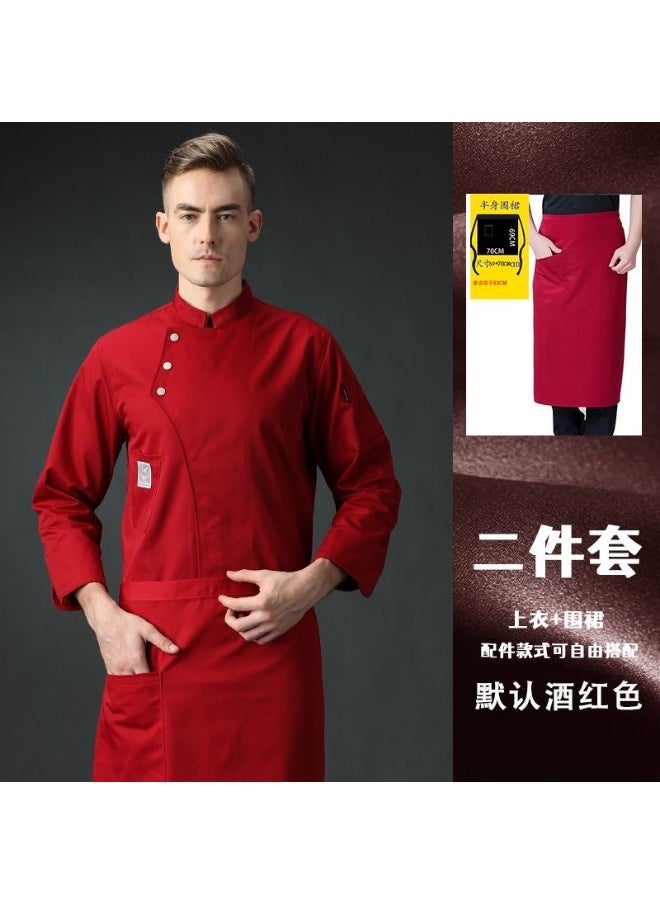 NIBEMINENT Shirt Jaket Barber Breathable Short Coat Sleeve Uniform  Wear Restaurant Sushi Chef Costumes Waiter Kitchen Cook  - Image 1