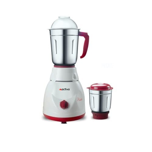 ACTIVA Pluto 2 Jar 500 Watts Mixer Grinder Comes With 2 Year Warranty Red & White - Image 1