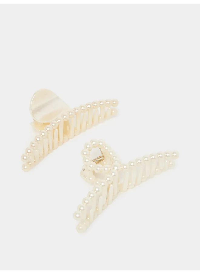 Styli Styli Set of 2 - Faux Pearl Claw Clip