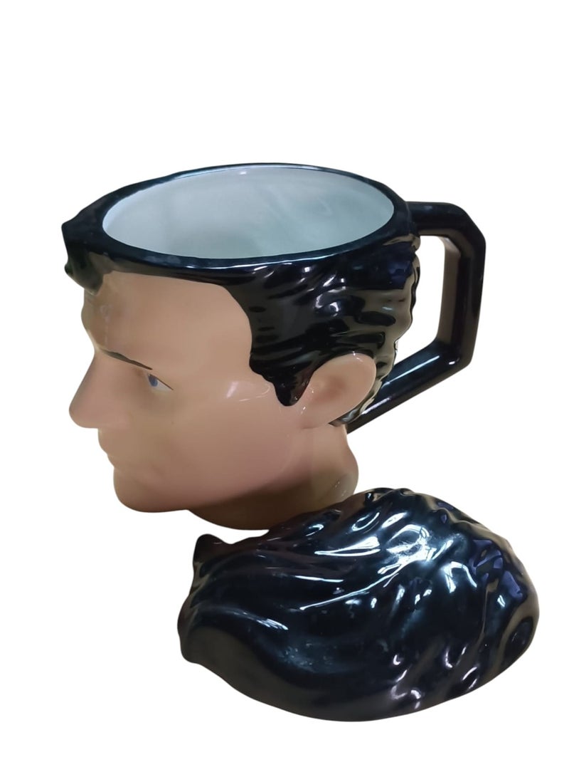 DC Comics 3D Porcelain Superman Mug with Lid Innovative Design for Hot Drinks, Coffee, Tea, Hot Chocolate - Image 1