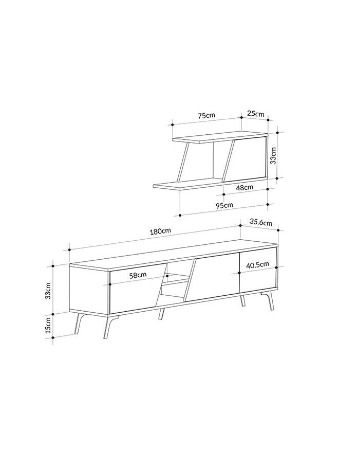 Mourah Fiona Tv Unit Up To 70 Inches With Storage - White/Oak - 2 Years Warranty - pzsku/Z324F9F5BFD44525557FFZ/45/_/1674712976/dd386625-c83e-442d-b871-537cf941df97