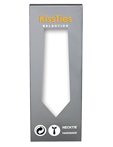 KissTies Plaid Necktie Checked Extra Long Tie in Gift Box, Red Silver Grey (63'' XL) - Image 5
