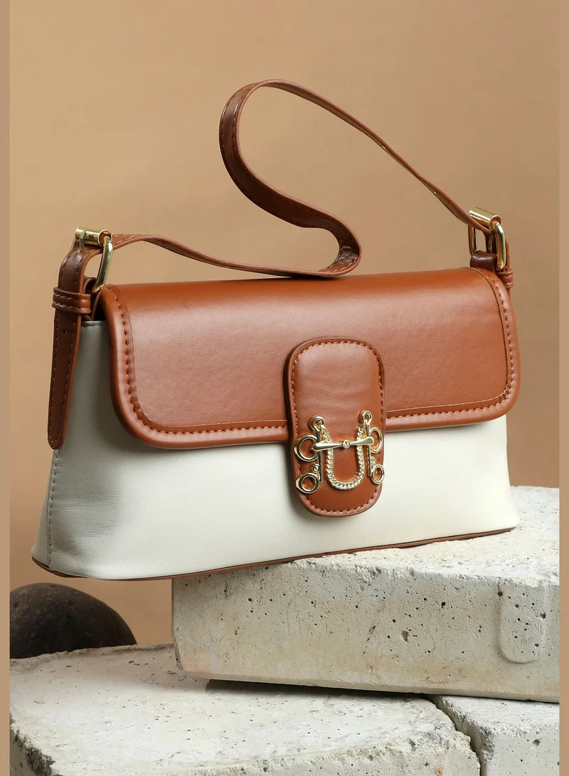 Haute Sauce Colour block Sling Bag with Zip Lock