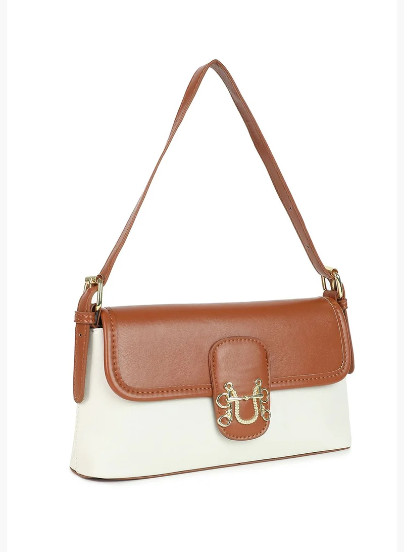 Haute Sauce Colour block Sling Bag with Zip Lock