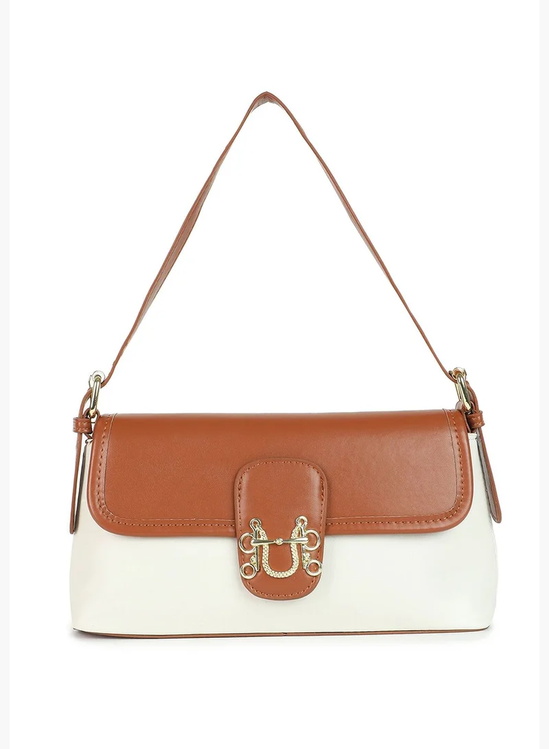 Haute Sauce Colour block Sling Bag with Zip Lock