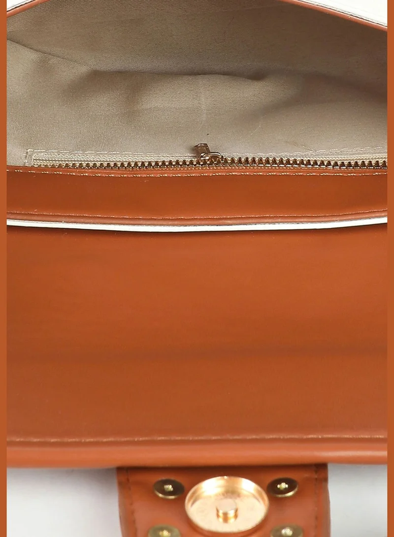 Haute Sauce Colour block Sling Bag with Zip Lock