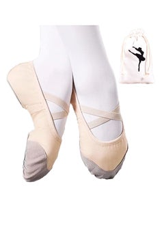 LAIAOCISI Ballet Shoes For Kids Girls or Women Indoor Ballet Slipper Dance Shoes Canvas Ballet Shoes Yoga Shoes (With bag)For Ballet Dance Practice Gymnastics Yoga Modern Dancer  - Image 1