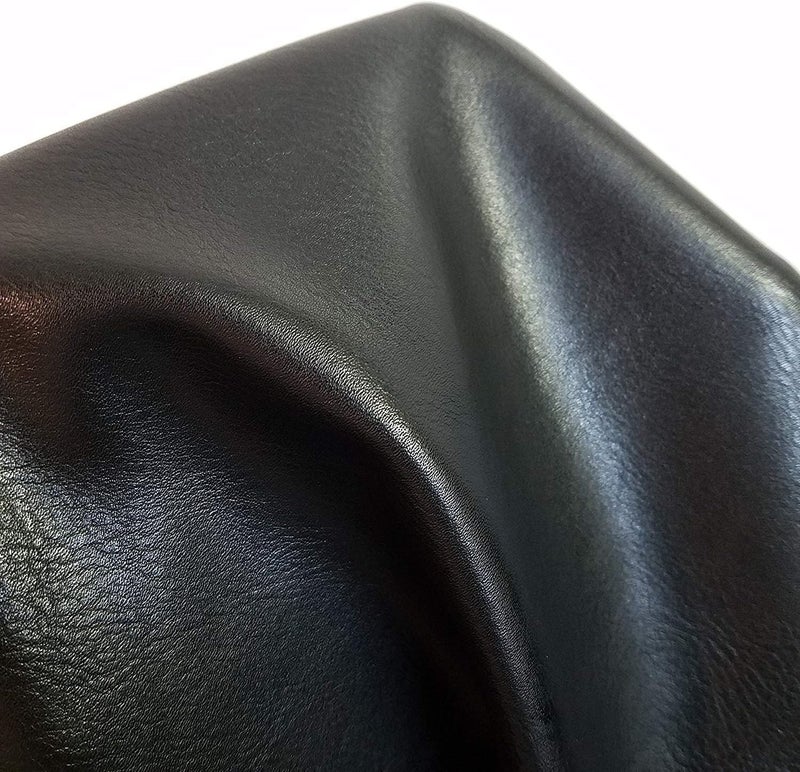 NAT Leathers Black Soft Faux Vegan Leather PU - 1 Yard (36" x 54") - Image 1