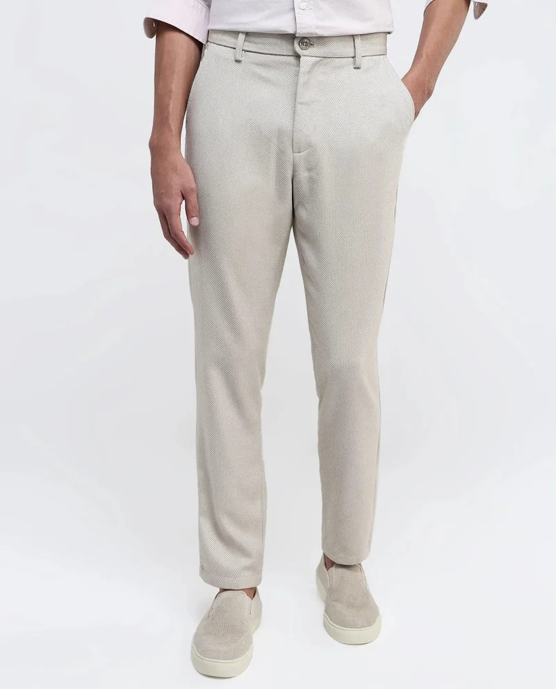 Rare Rabbit Men's Classic Plain Trousers