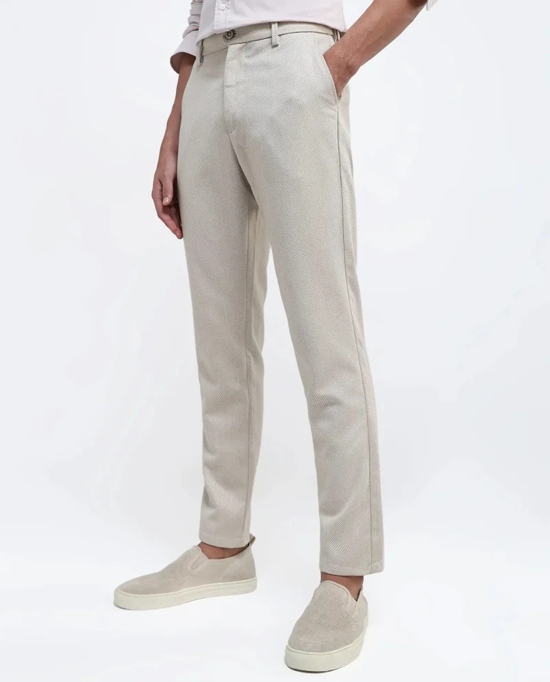 Rare Rabbit Men's Classic Plain Trousers