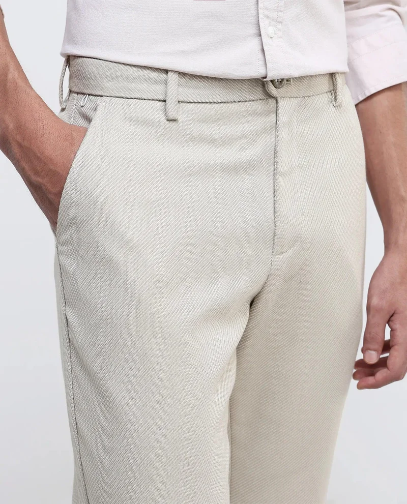 Rare Rabbit Men's Classic Plain Trousers