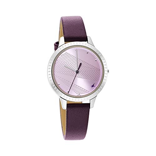 Fastrack Stunners Quartz Analog Lavender Dial Purple Leather Strap Watch for Girls - NS6267SL01 - Image 5