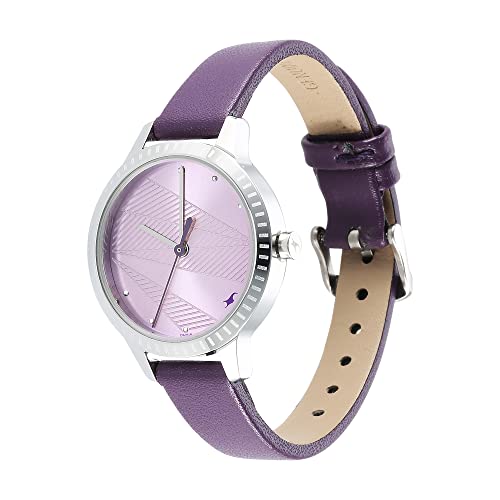 Fastrack Stunners Quartz Analog Lavender Dial Purple Leather Strap Watch for Girls - NS6267SL01 - Image 4