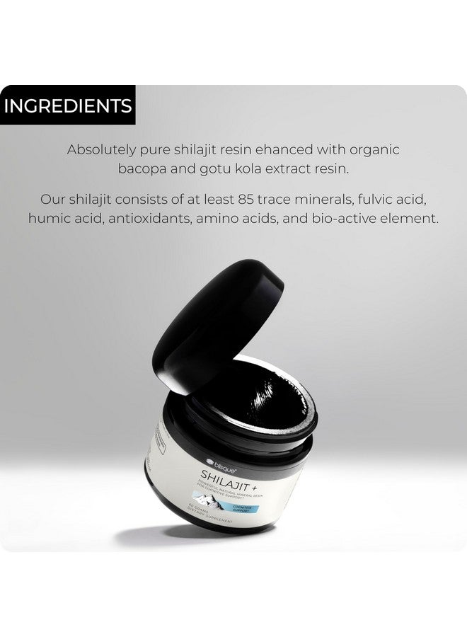 Blisque - Extremely Bitter | UNPLEASANT Taste Himalayan Shilajit Resin Supplement | for Cognitive Support | with Organic Bacopa and Gotu Kola | | 60 Grams | Very Bitter | UNPLEASANT Taste - Image 4